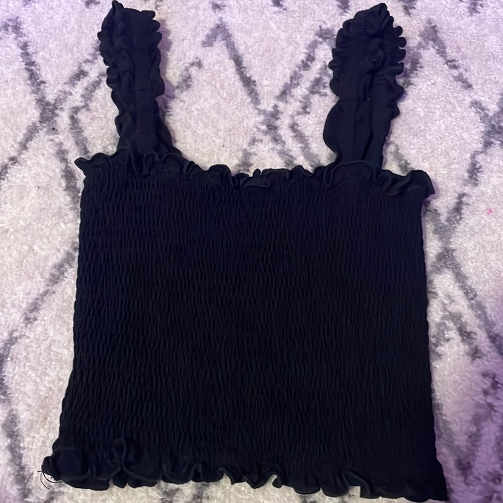 Preppy cropped square neck top